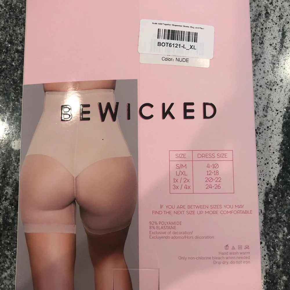 ⭐️ BNIB Be Wicked Nude Shapewear Short Womans L/XL